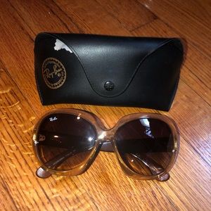 Ray Ban beige sun glasses